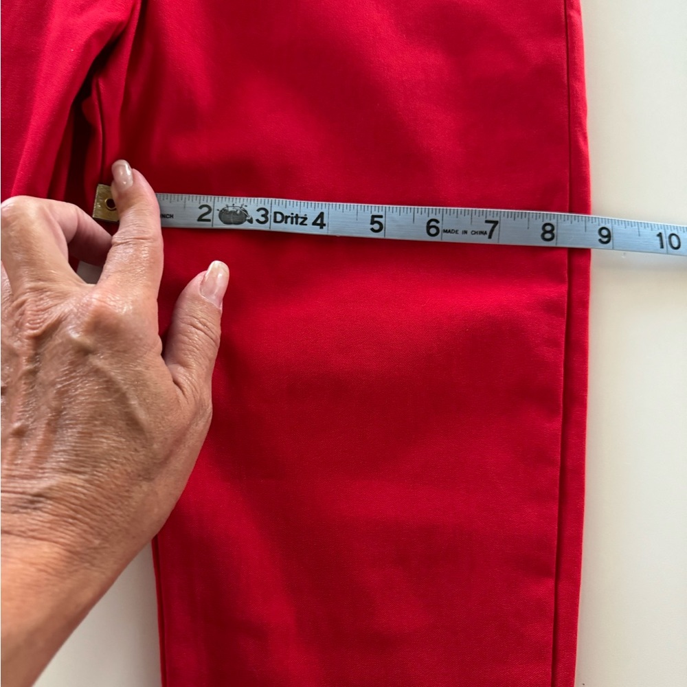 NWT Bettie Page Red Capris Peddle Pushers - Picture 5 of 7